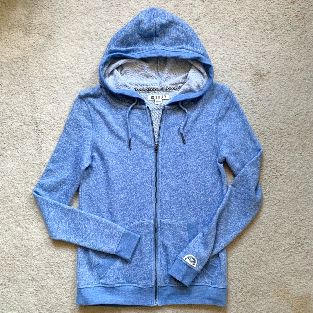 ROXY Comfy Hoodie, size XS, Heather Blue